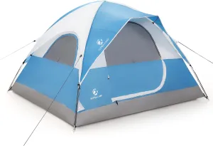 ALPHA CAMP 2/3/4 Person Camping Dome Tent with Rainfly, Lightweight Weatherproof Portable Backpacking Instant Tent, Easy Setup Tent for Outdoor Camping, Hiking, Mountaineering, Travel, Beach