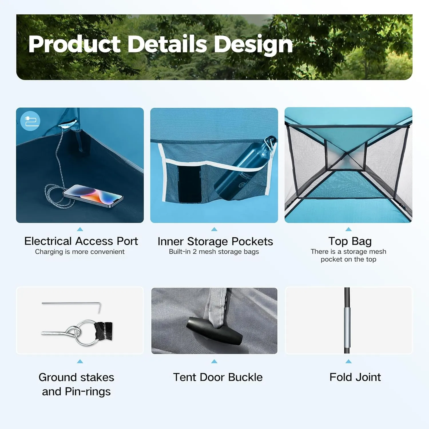 ALPHA CAMP 2/3/4 Person Camping Dome Tent with Rainfly, Lightweight Weatherproof Portable Backpacking Instant Tent, Easy Setup Tent for Outdoor Camping, Hiking, Mountaineering, Travel, Beach