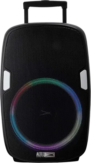 Altec Lansing SoundRover Wireless Trolley Bluetooth Speaker with Microphone, Rechargeable System Speaker for Parties, Karaoke DJ Speaker with Led Lights and USB Smartphone Charger (Renewed)