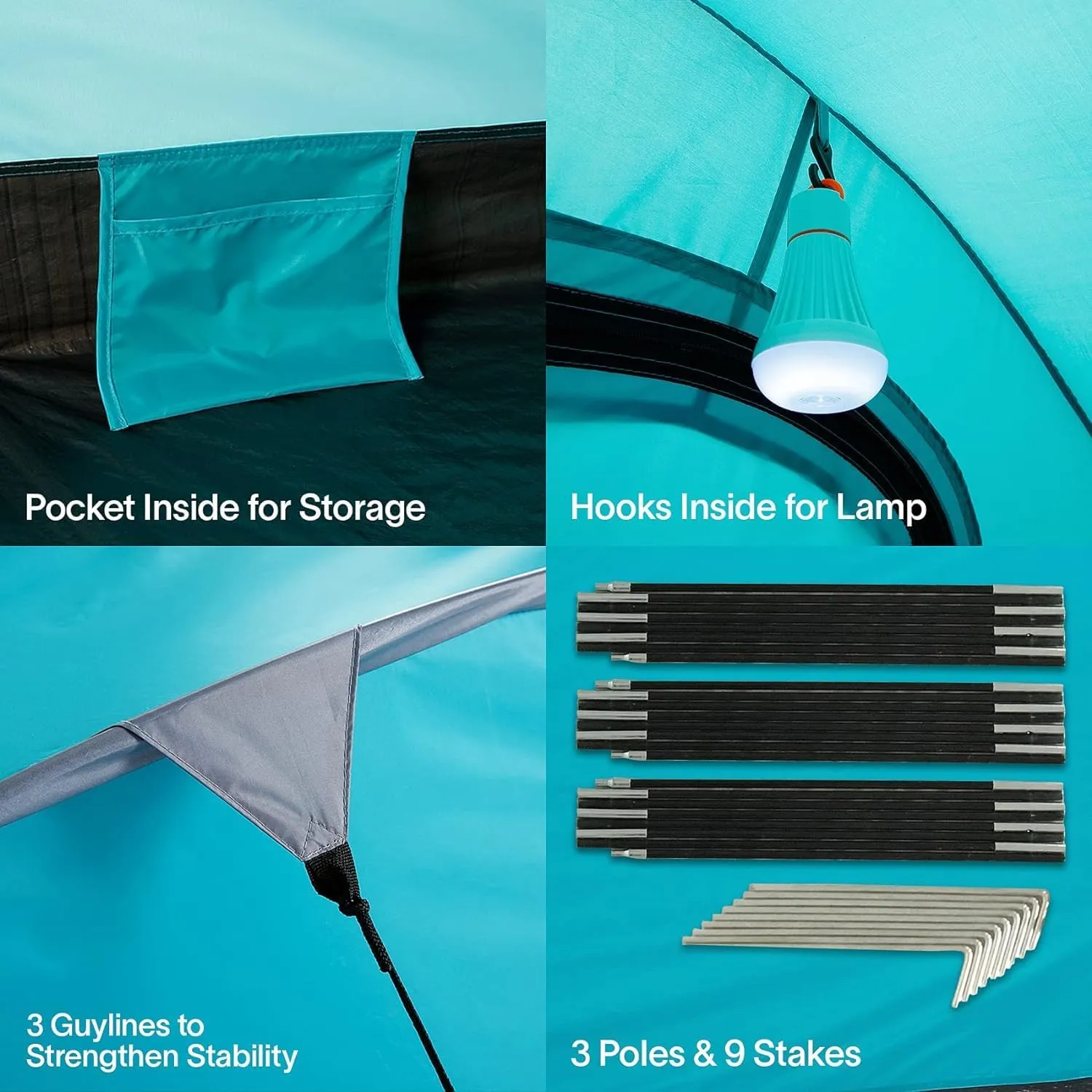 Alvantor Camping Tent Outdoor Backpacking Family Tents Ultralight for 2 Persons Pop Up Instant Portable Compact Shelter