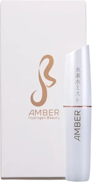 Amber Nano Hydrogen Water Spray - SPE PEM Technology, Hydrating Skin, Lightweight Portable Facial Mister, Rechargeable, Make up Base Long Lasting, Generate 1400 ppb Pure H2