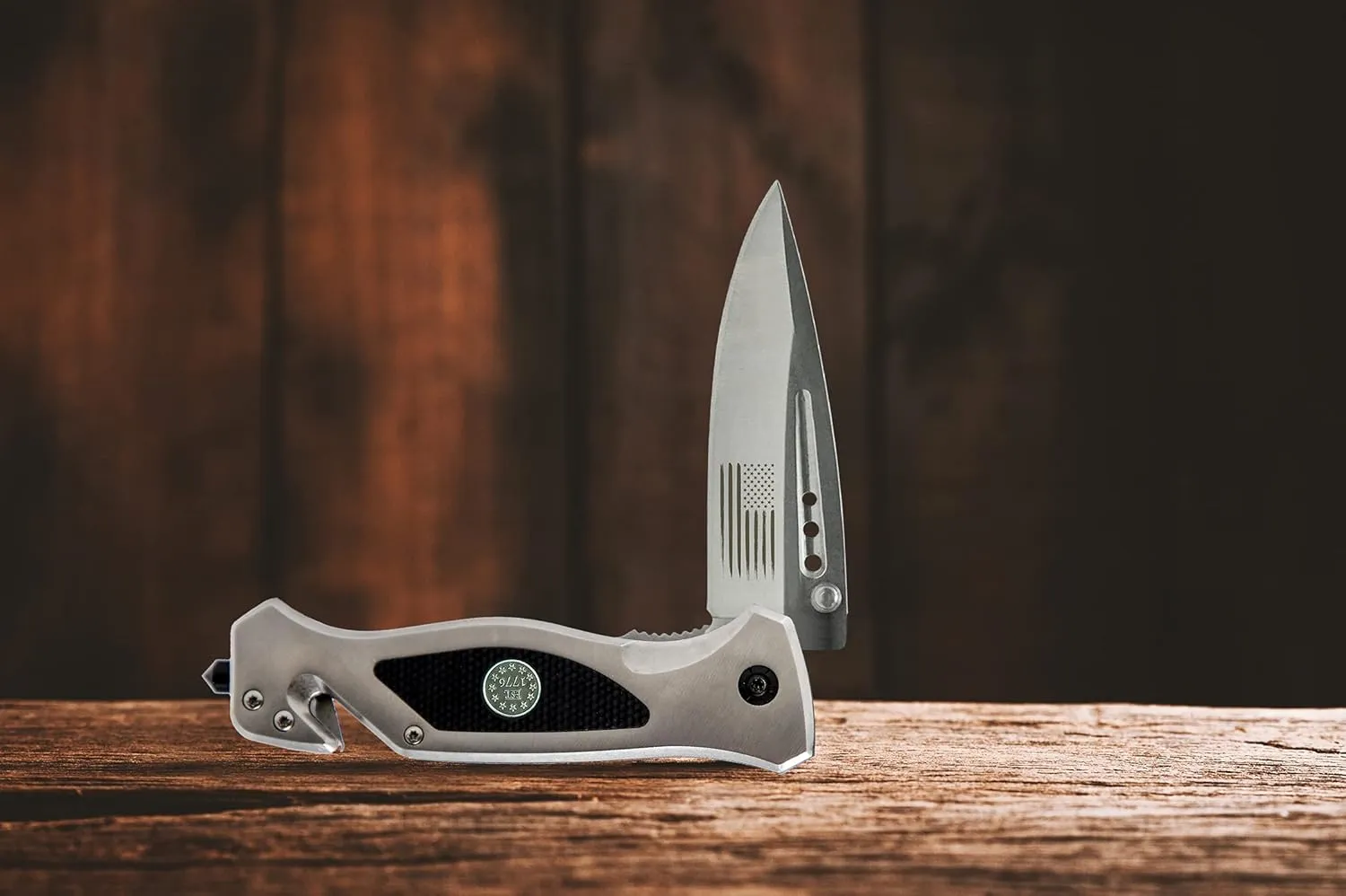 American Flag Folding Knife | Tactical Elite Knife | Stainless Steel Pocket Knife for Men | USA Rescue Knife with 3.5 Inch Blade | Great EDC Knife