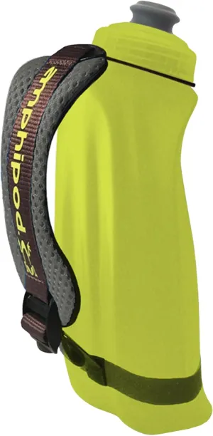 Amphipod Hydraform Handheld Bottle, Ergonomic Runners BPA-Free Hydration/Fuel Water Bottle for Endurance Runners, Hiking & Jogging - Charcoal - 12 oz.