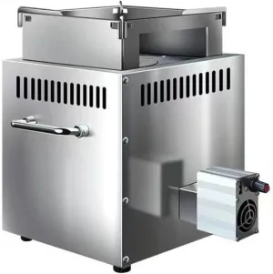 ANINGT Stainless Steel Wood, Charcoal, Alcohol Portable Freestanding Wood Stove for Heating and Cooking, 23*23*30cm, Camping Stoves