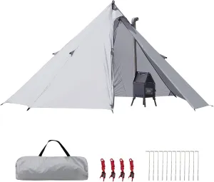 ATEPA Camping Tent for 1 Person - Waterproof and Windproof Ultralight Backpacking Tent with Fire-Resistant Stove Jack