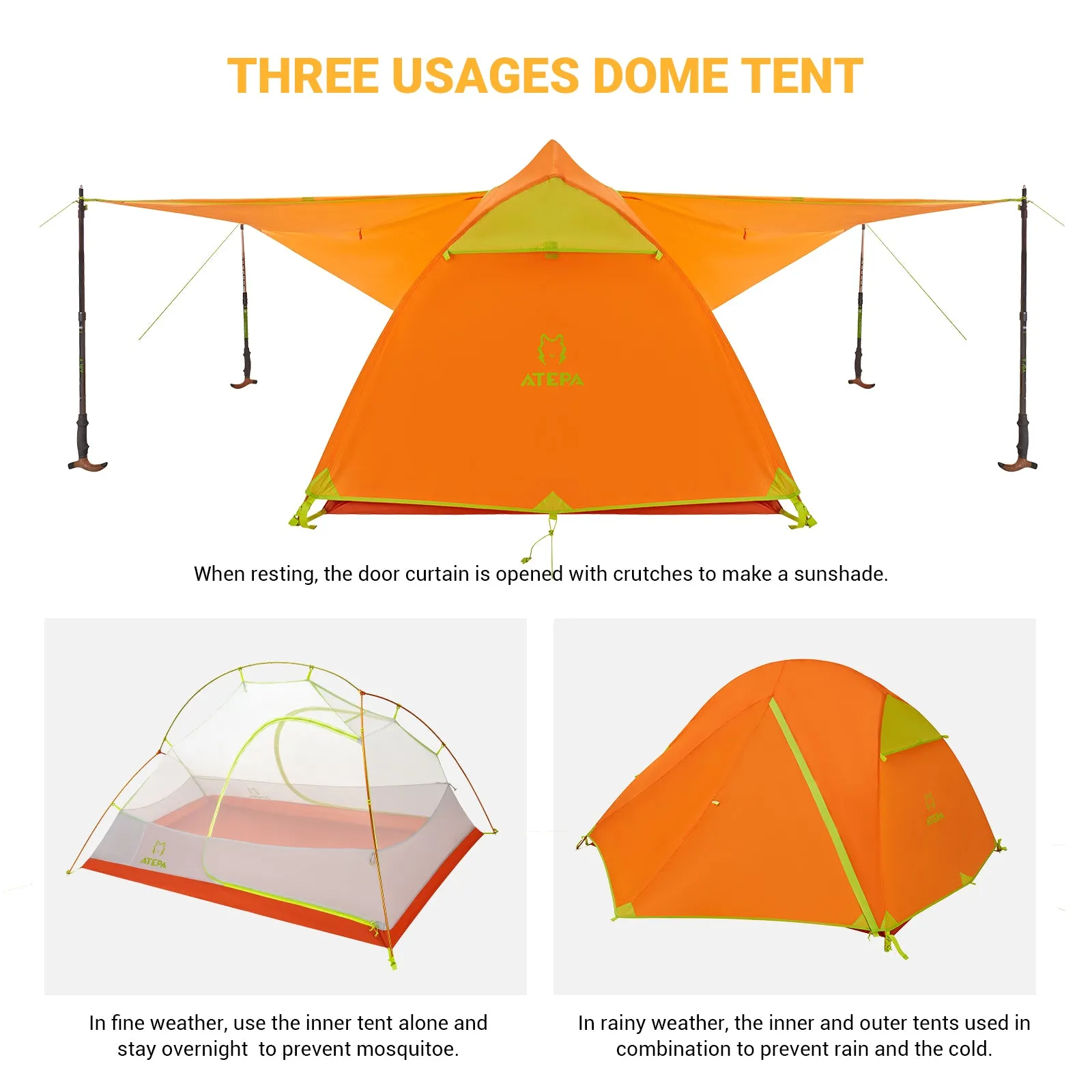 ATEPA Hiker 2-person Backpacking Tents