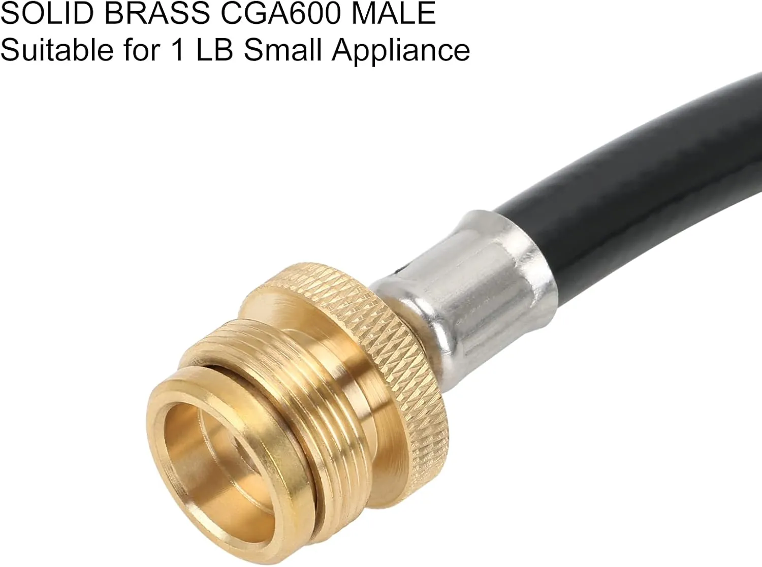 ATKKE 8FT Propane Hose Adapter 1lb to 20lb with Gauge, Propane Tank Grill Adapter Converter for Coleman Camp Stove, Portable Buddy Heater, Weber Q Gas Grill, Tabletop Grill and More 1lb Appliances