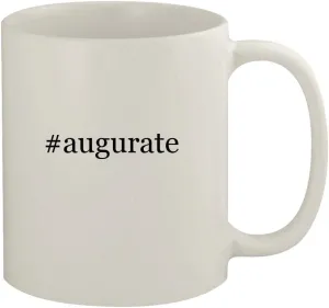 #augurate - 11oz Ceramic White Coffee Mug, White
