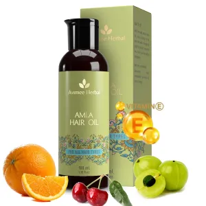 AVIMEE HERBAL Amla Hair Oil | For Long & Strong Hair | With Vitamin E and Amla Seed Oil | Mineral Oil Free | 100 ml