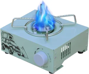 awakentti Camping Stove, 2100W High Power Butane Stove, Windproof Camping Stove, High Temperature Resistance, Perfect for Camping, Hiking and Emergency