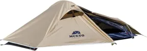 Backpacking Tent 1 Person Ultralight Aluminum Pole Stormproof Camping Tent Suitable for Four Seasons Single Person Tent,Best one Person Tent, Brown
