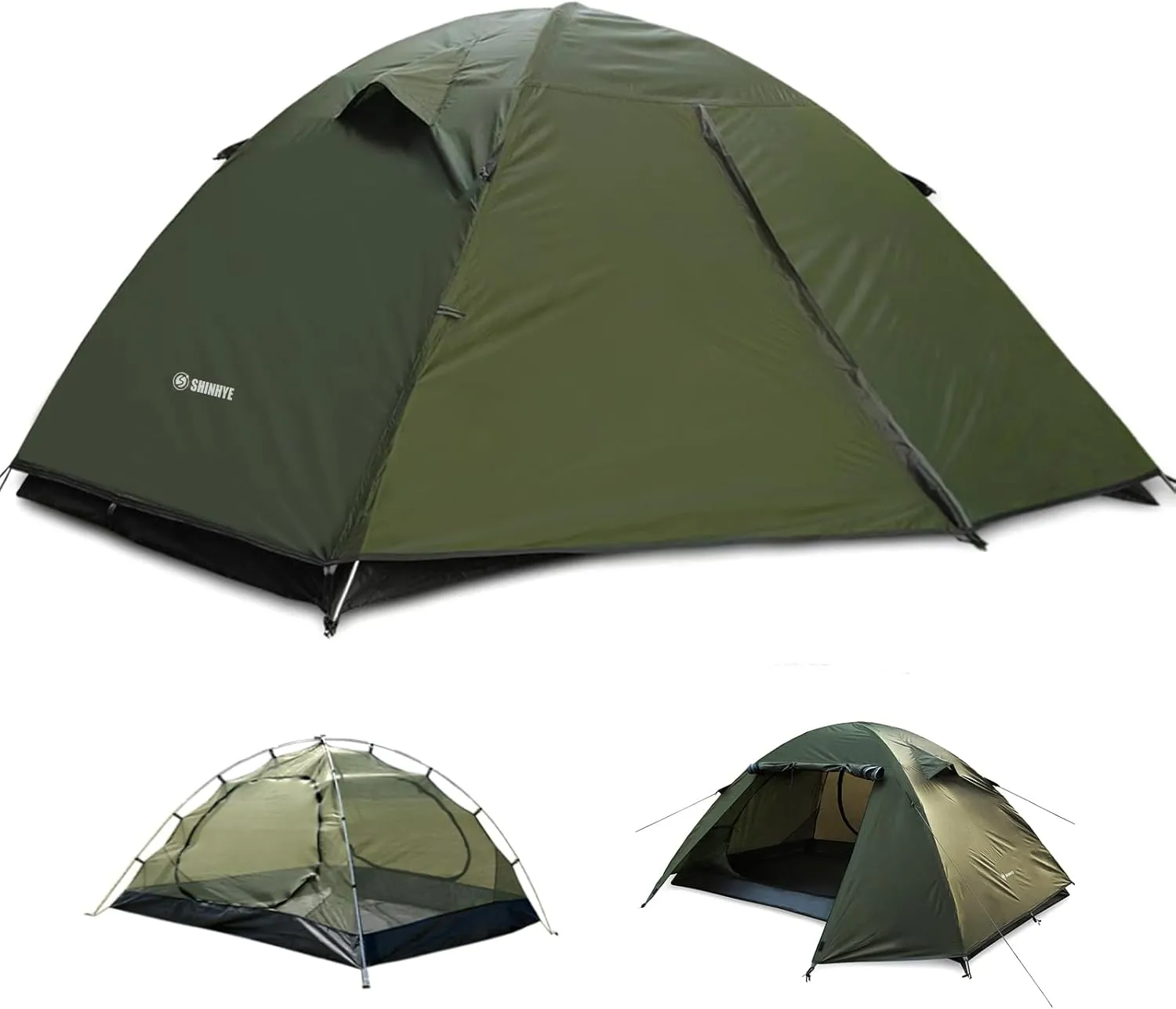 Backpacking Tent for Camping 2/3/4 Person Hiking Ultralight Tent for Waterproof Windproof Outdoor Tents Easy Setup Two Doors Double Layer Lightweight Instant Tents