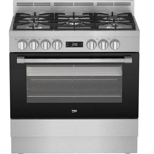 Beko 90 cm 5-Burner Stainless Steel Gas Stove BFC916GMX Inox