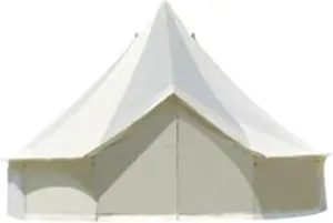 Bell Tent, Roomy Yurt Tent for Family Glamping Camping, 4 Season Tent Outdoor Camping Rainproof Large Bell-Shaped Cotton Picnic Tent (5 * 5 * 3m)