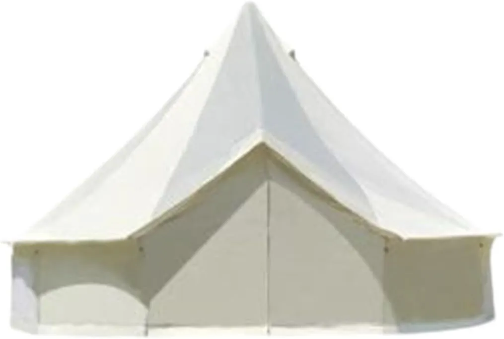 Bell Tent, Roomy Yurt Tent for Family Glamping Camping, 4 Season Tent Outdoor Camping Rainproof Large Bell-Shaped Cotton Picnic Tent (5 * 5 * 3m)