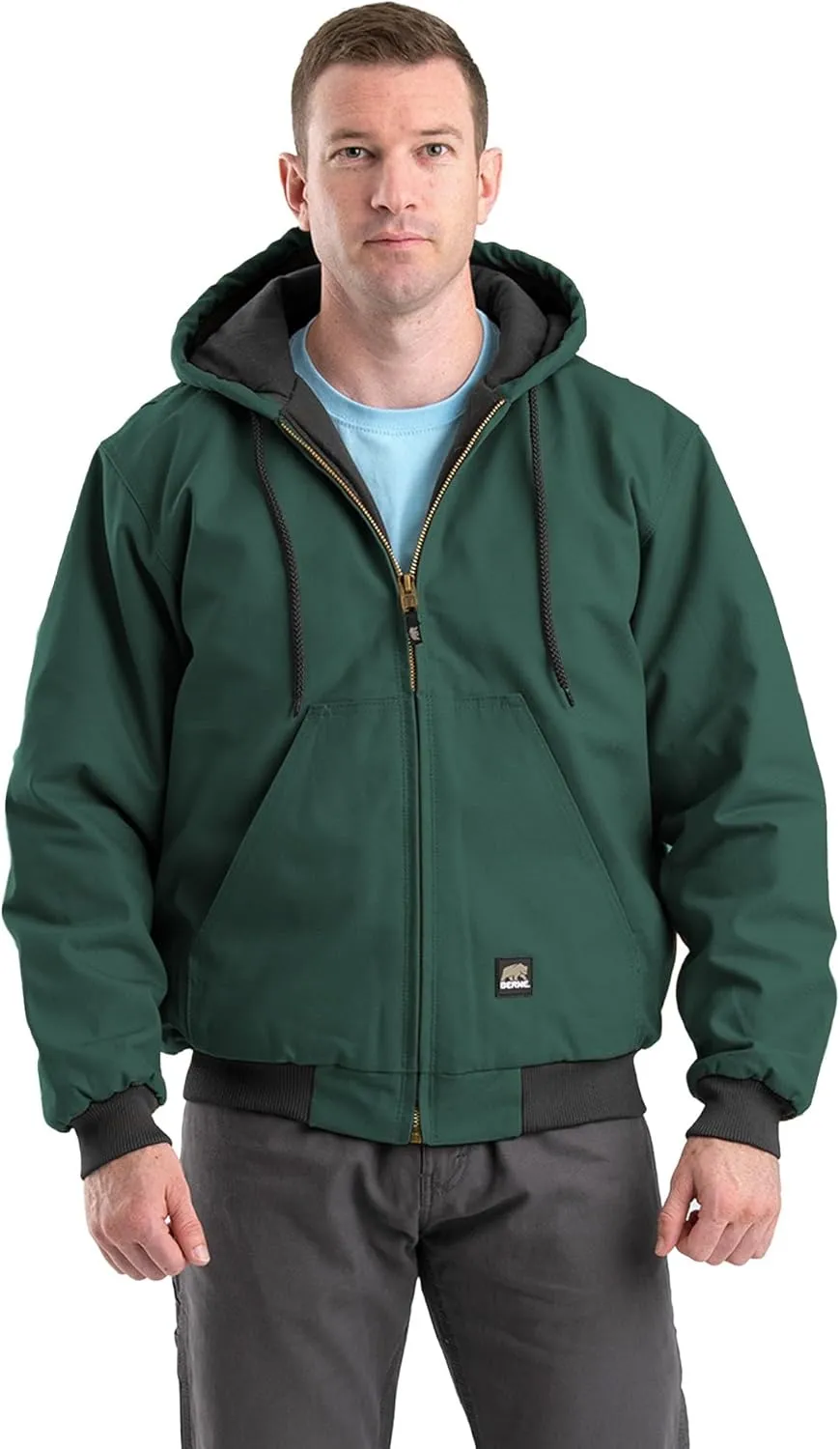 Berne Men's Heritage Duck Hooded Active Work Jacket