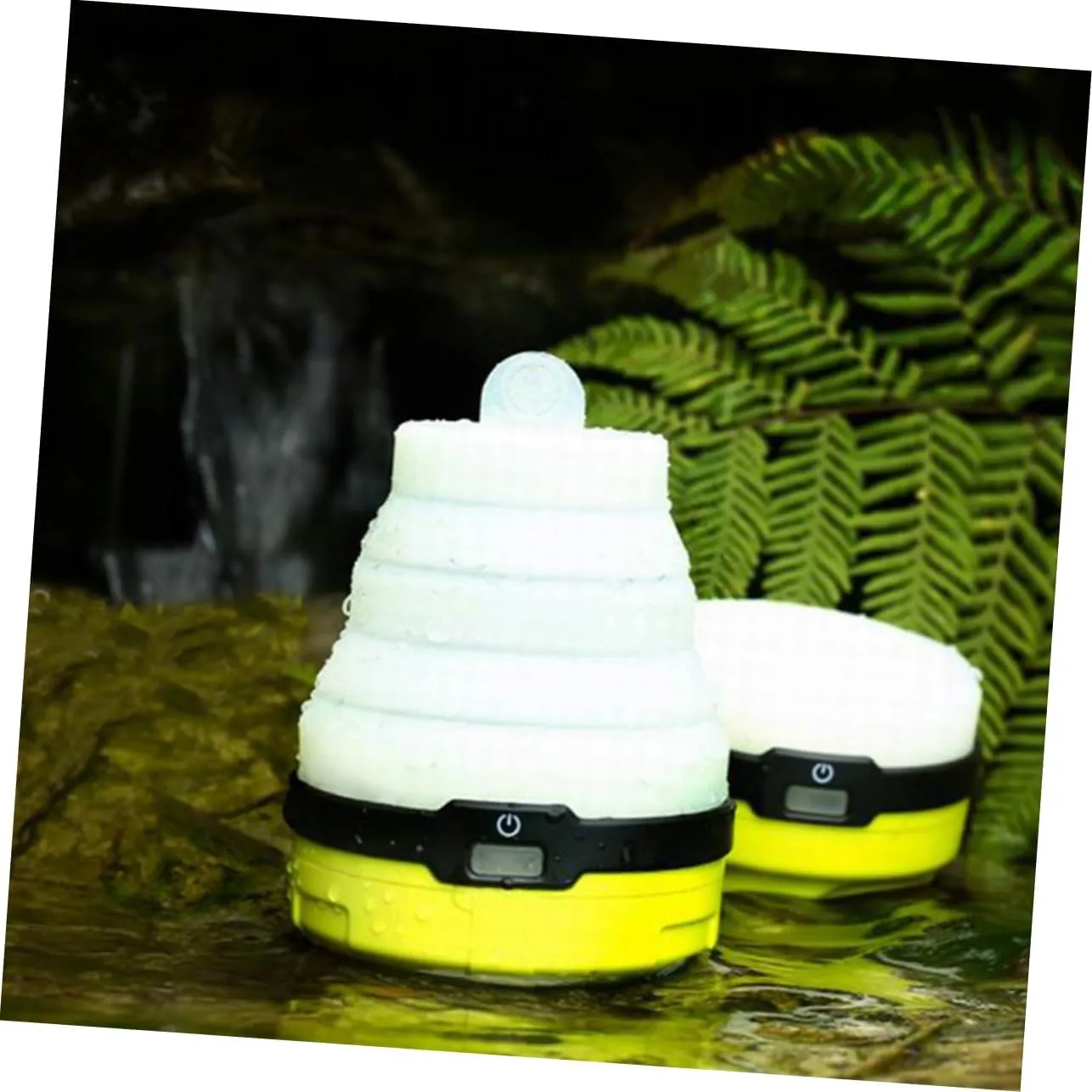 BESPORTBLE 3pcs Solar Rechargeable Camping Light Collapsible Lantern for Hiking Emergency Outdoor Tent Lamp Handle