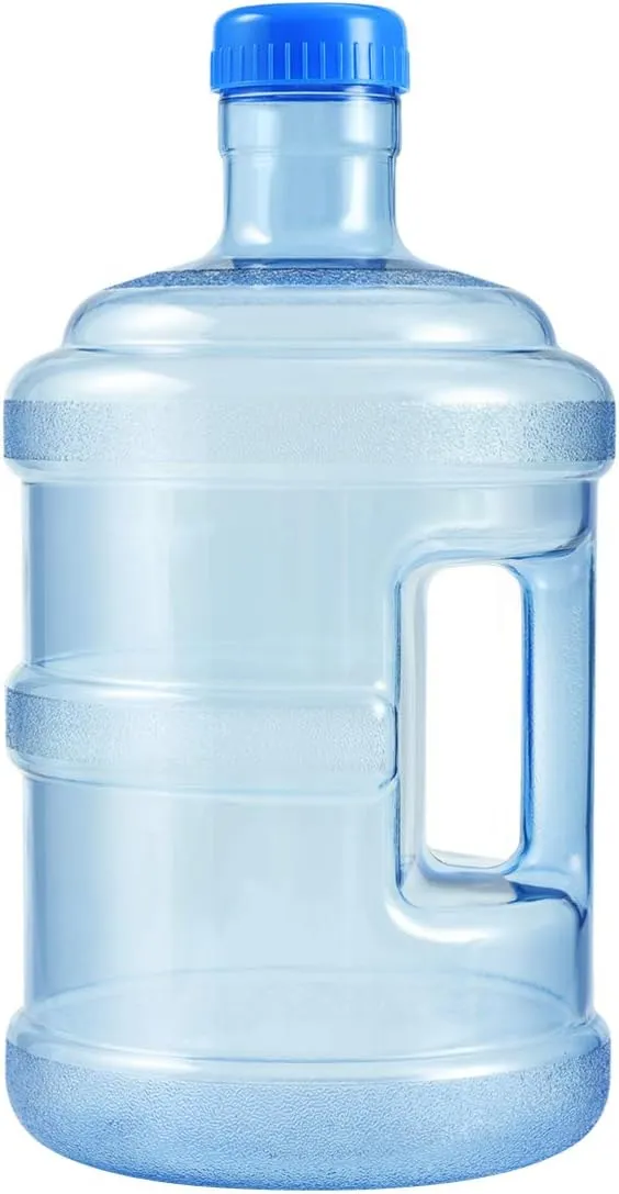 BESPORTBLE BPA Free Water Bottle With Screw Caps: 5 L Water Container Easy Grip Carry Handle For Sports Camping Food Grade Plastic