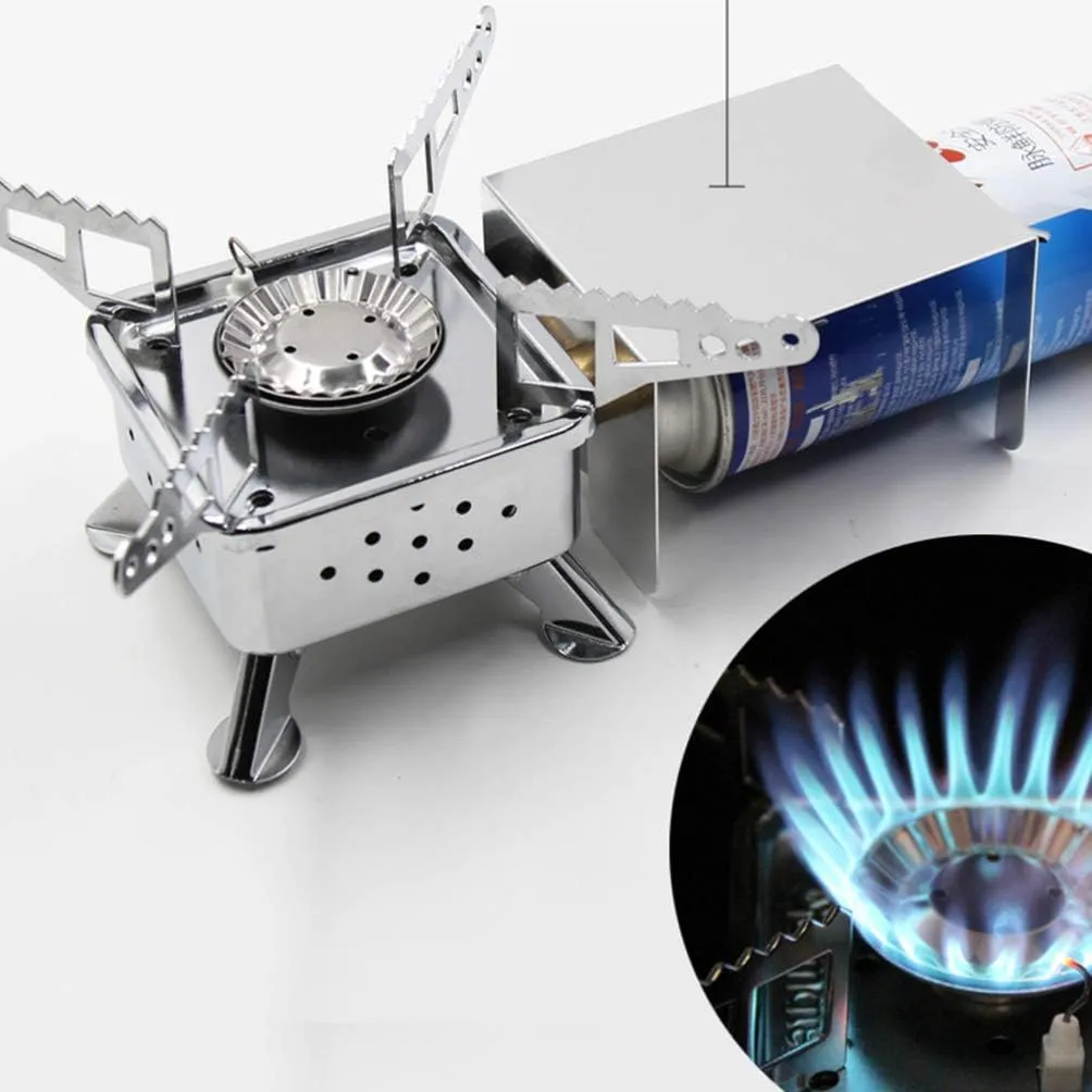 BESPORTBLE Camping Gas Stove Windproof Stove Folding Gas Stove Portable Backpacking Hiking Gas Stove for Traveling BBQ
