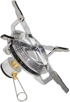 BESPORTBLE Camping Metal Stove Portable Gas Burner Stainless Steel Folding Outdoor Cooking Stove