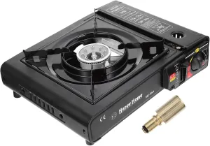 BESPORTBLE Djustable Flame Portable Stove Outdoor Propane Camping Cooker Compact Cassette Gas Stove for Travel