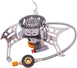 BESPORTBLE Portable Camp Gas Stove Windproof Mini Burner Perfect for Backpacking Heating Baking Function