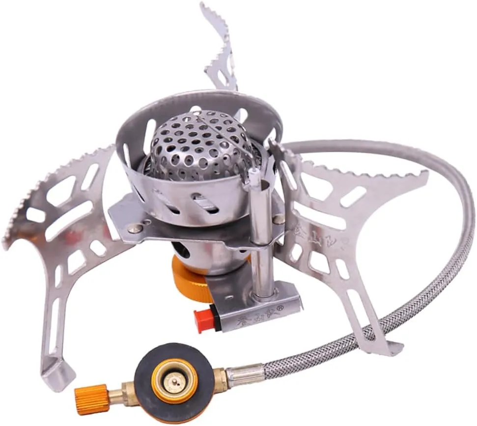 BESPORTBLE Portable Camp Gas Stove Windproof Mini Burner Perfect for Backpacking Heating Baking Function