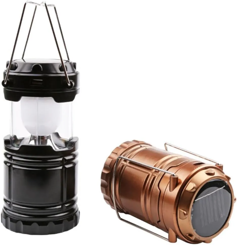 BESPORTBLE Solar Light Camping Lantern Emergency Outdoor Flashlight Collapsible Design No Battery Durable Brass