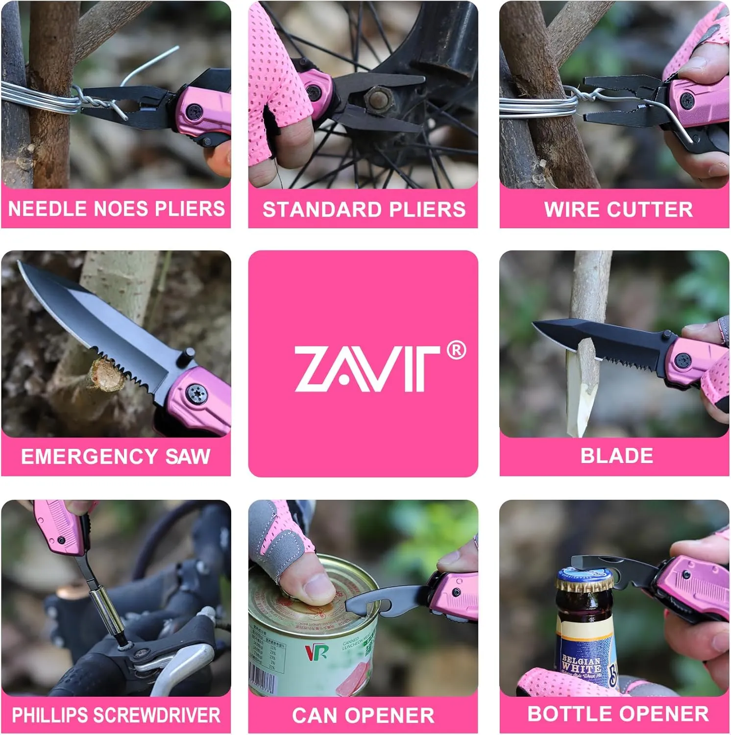 Best Friend Gift for Women, FOREVER MY FRIEND P-ink Multitool Knife, Best Friend Gift, Christmas Birthday Gifts Ideas for Best friend
