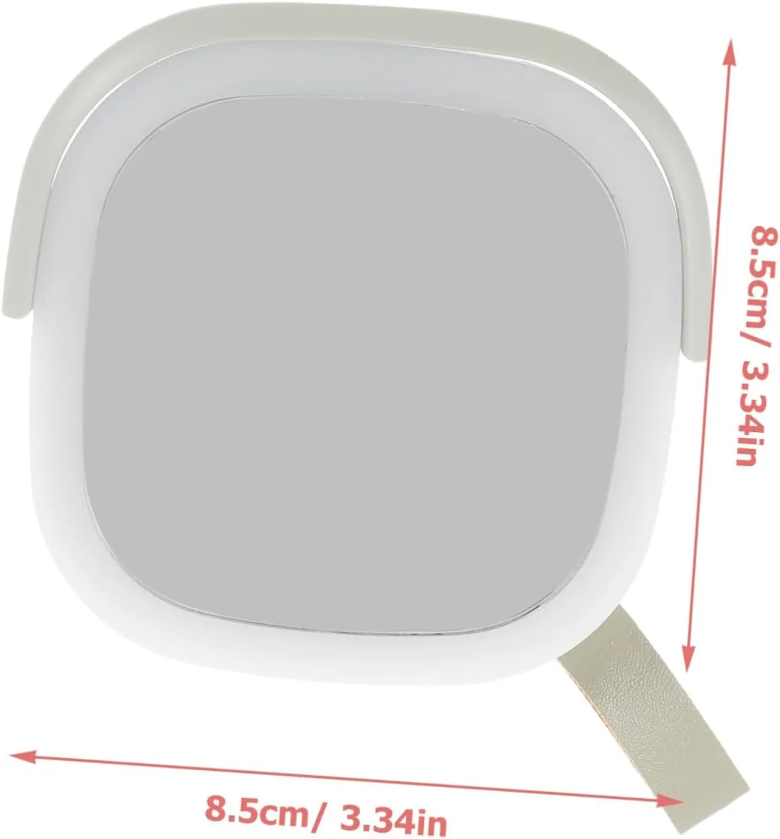 BESTYASH Portable LED Makeup Mirror with Brightness Rechargeable Compact Handheld Travel Mirror with Night Light Function for Effortless Makeup Application Low Light Conditions