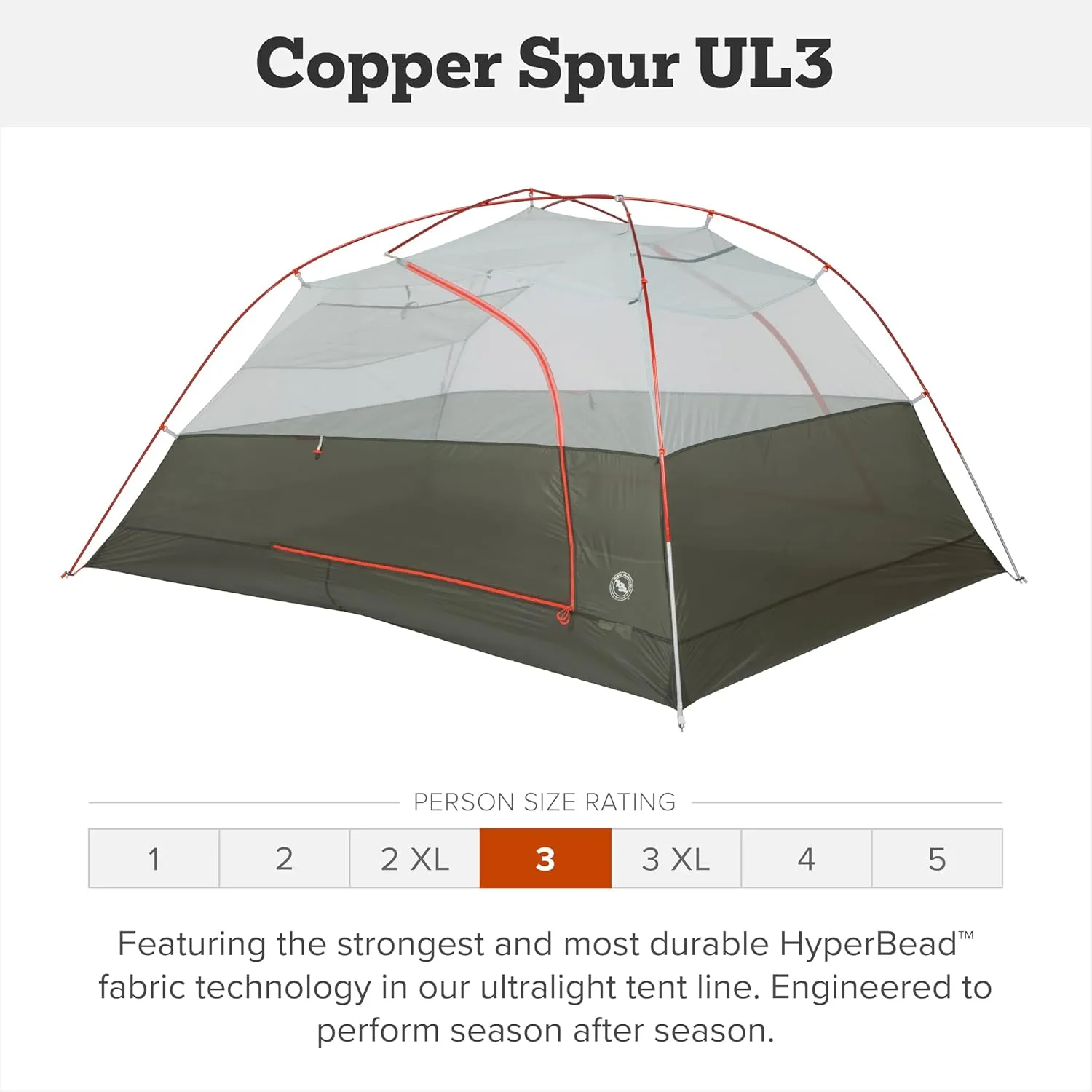 Big Agnes Copper Spur UL - Backpacking Tent for Camping, 3 Season, Ultralight, Waterproof, Anodized Poles