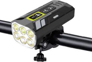 Bike Lights for Night Riding, 12000 mAh Bike Headlight for Mountain, Rechargeable Bike Light for Road