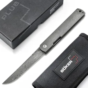 BÖKER PLUS® SONS OF NATURE MK II. - EDC Outdoor Multifunctional Knife G10 - Multitool Sandvik folding knife, clip & 7 functions: Blade, saw, sewing & drilling awl, toothpick, tweezers & glass breaker