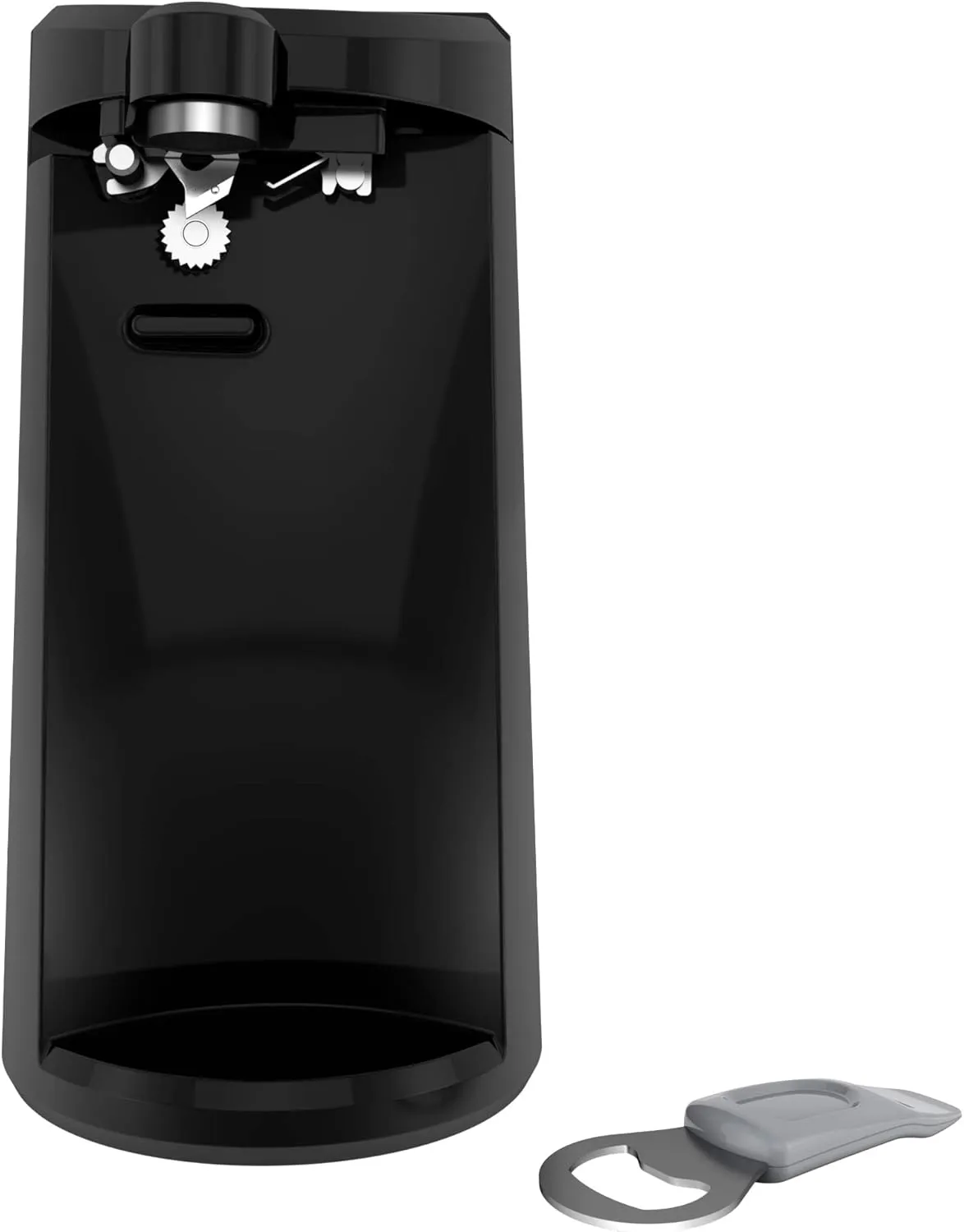 BLACK DECKER EasyCut Extra-Tall Can Opener, EC500B, Removable Multi-Tool, Knife Sharpener, One-Touch Lever