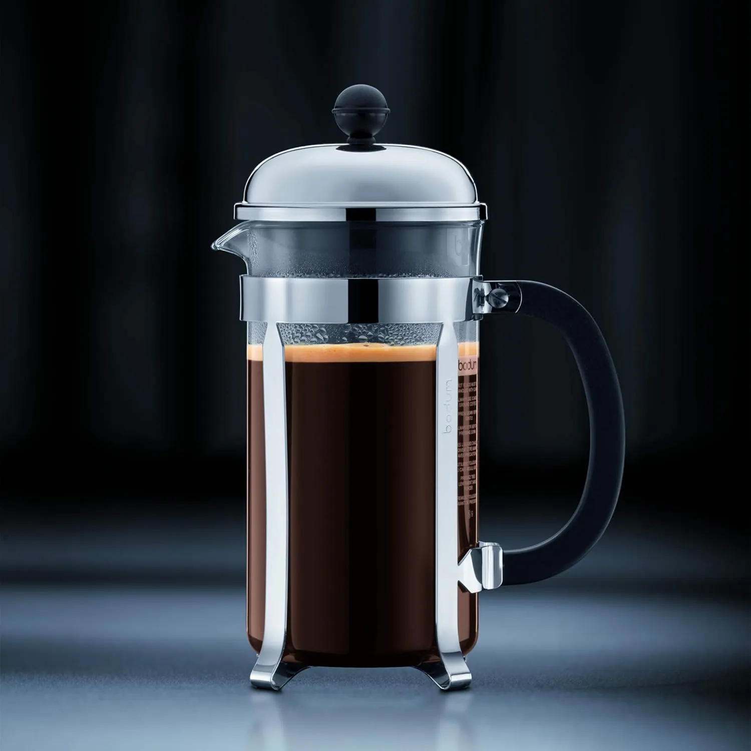 Bodum 34oz Chambord French Press Coffee Maker with BPA-Free Tritan Plastic Carafe, Brushed