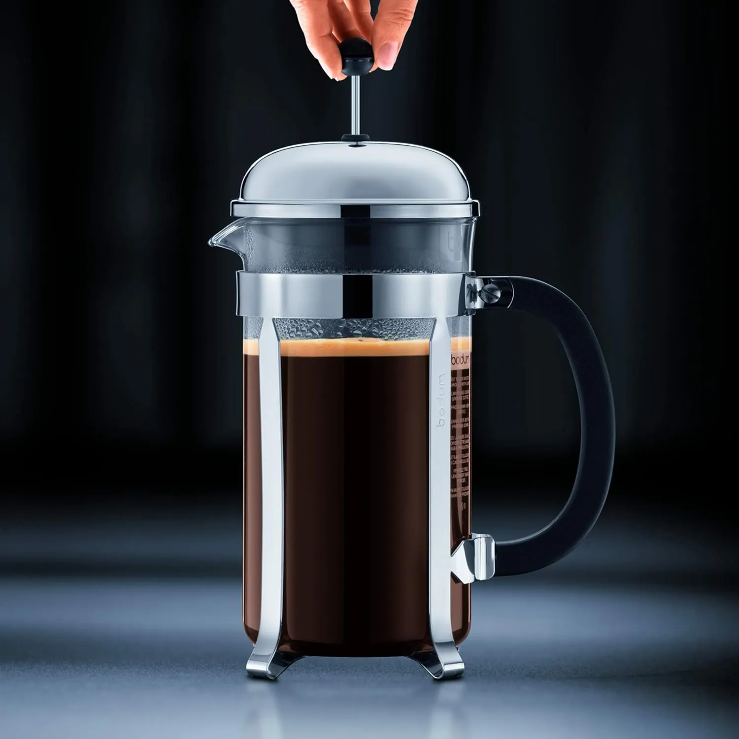 Bodum 34oz Chambord French Press Coffee Maker with BPA-Free Tritan Plastic Carafe, Brushed