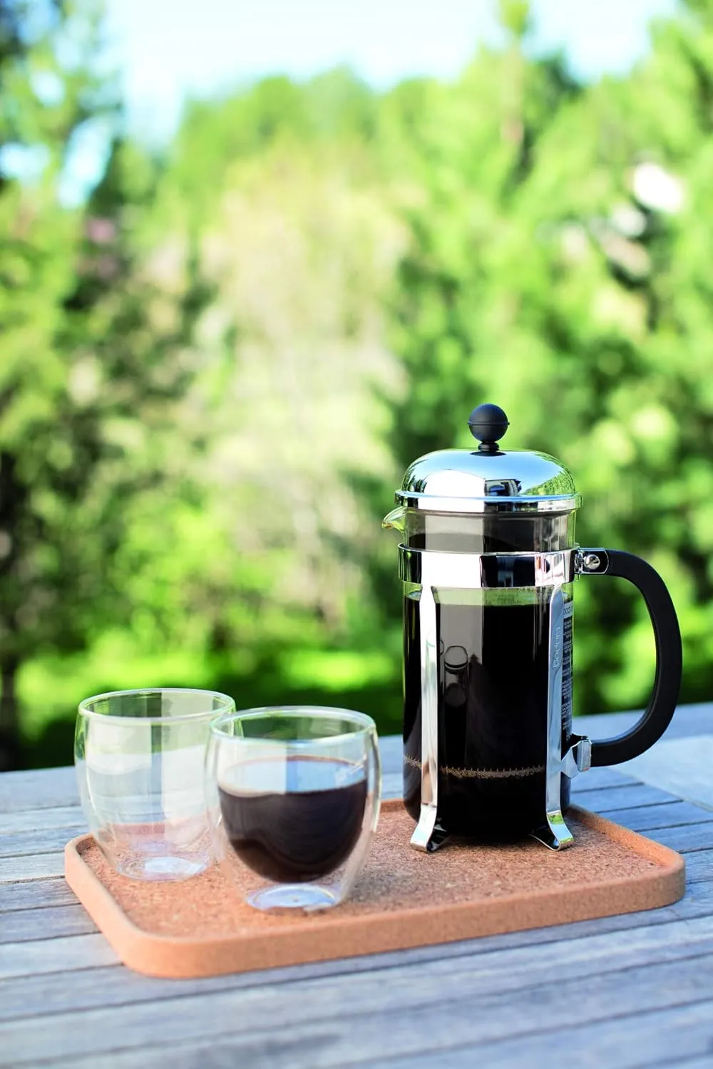 Bodum 34oz Chambord French Press Coffee Maker with BPA-Free Tritan Plastic Carafe, Brushed