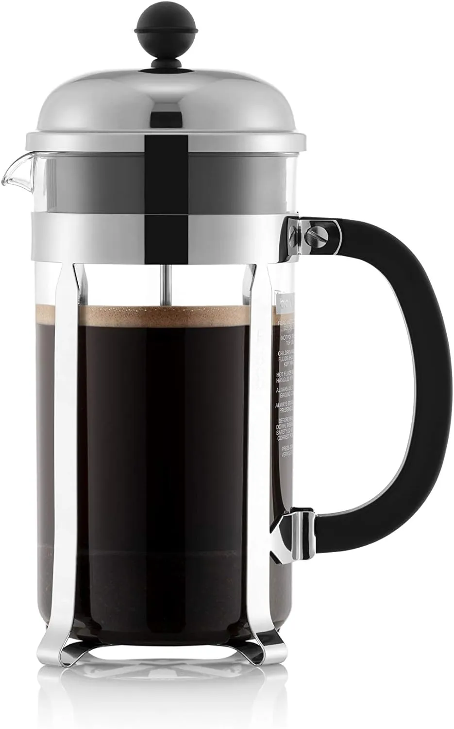 Bodum 34oz Chambord French Press Coffee Maker with BPA-Free Tritan Plastic Carafe, Brushed