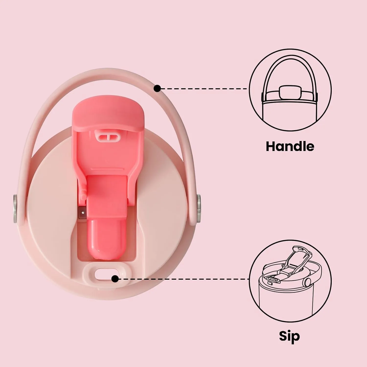BOTTLE BOTTLE Insulated Water Bottle with Straw and Handle Stainless Steel Water Bottles for Car Sports Home Office and School 26oz Leak Proof