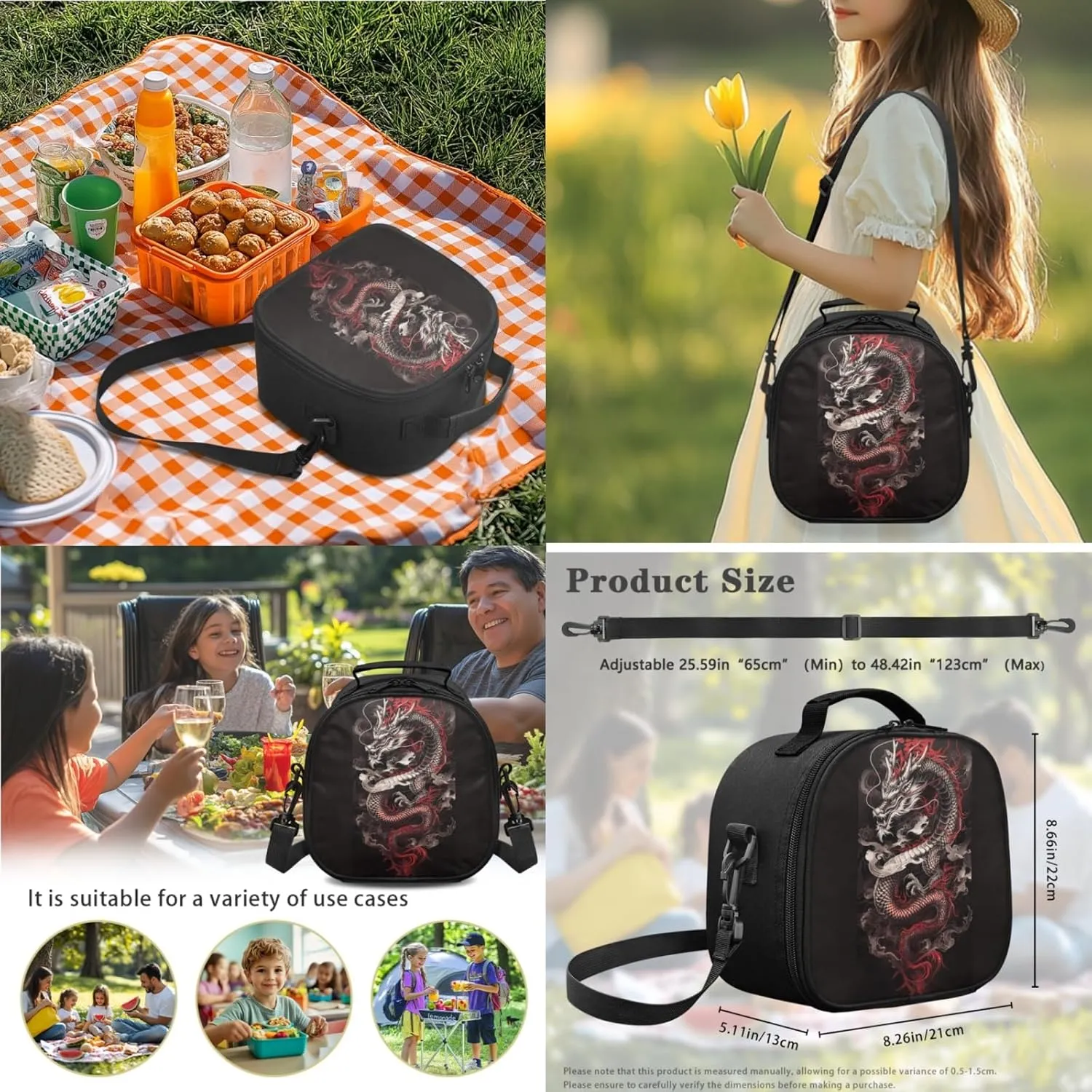 Boys Dragon Backpack 3 in 1 Set for Elementary Kids School Bag with Water Bottle for 1St 2Nd Children Bookbag with Lunch Box for 5-7 Years Girls Book Bags