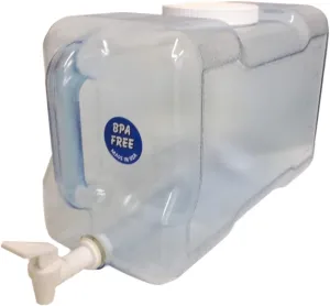 BPA-Free 2 Gallon Reusable Food Grade Safe Tritan Leak-Proof Plastic Water Bottle Spigot Gallon Jug Container with Handle - Made in USA