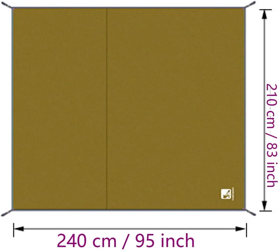 Bringsine Waterproof Camping Tent Tarp-71"x83",4 in 1 Multifunctional Tent Mat Footprint for Camping,Hiking and Picnic,Ultralight & Foldable Tent Stakes
