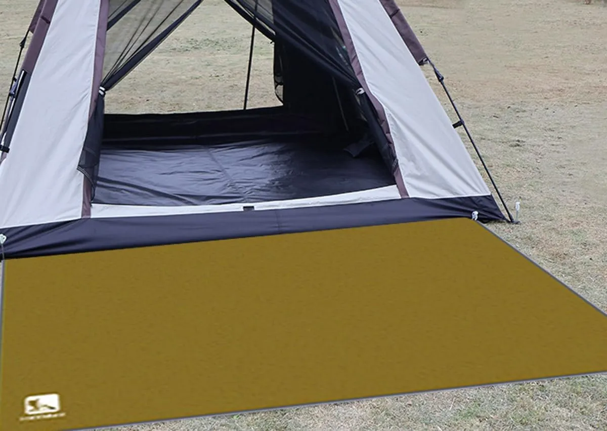 Bringsine Waterproof Camping Tent Tarp-71"x83",4 in 1 Multifunctional Tent Mat Footprint for Camping,Hiking and Picnic,Ultralight & Foldable Tent Stakes