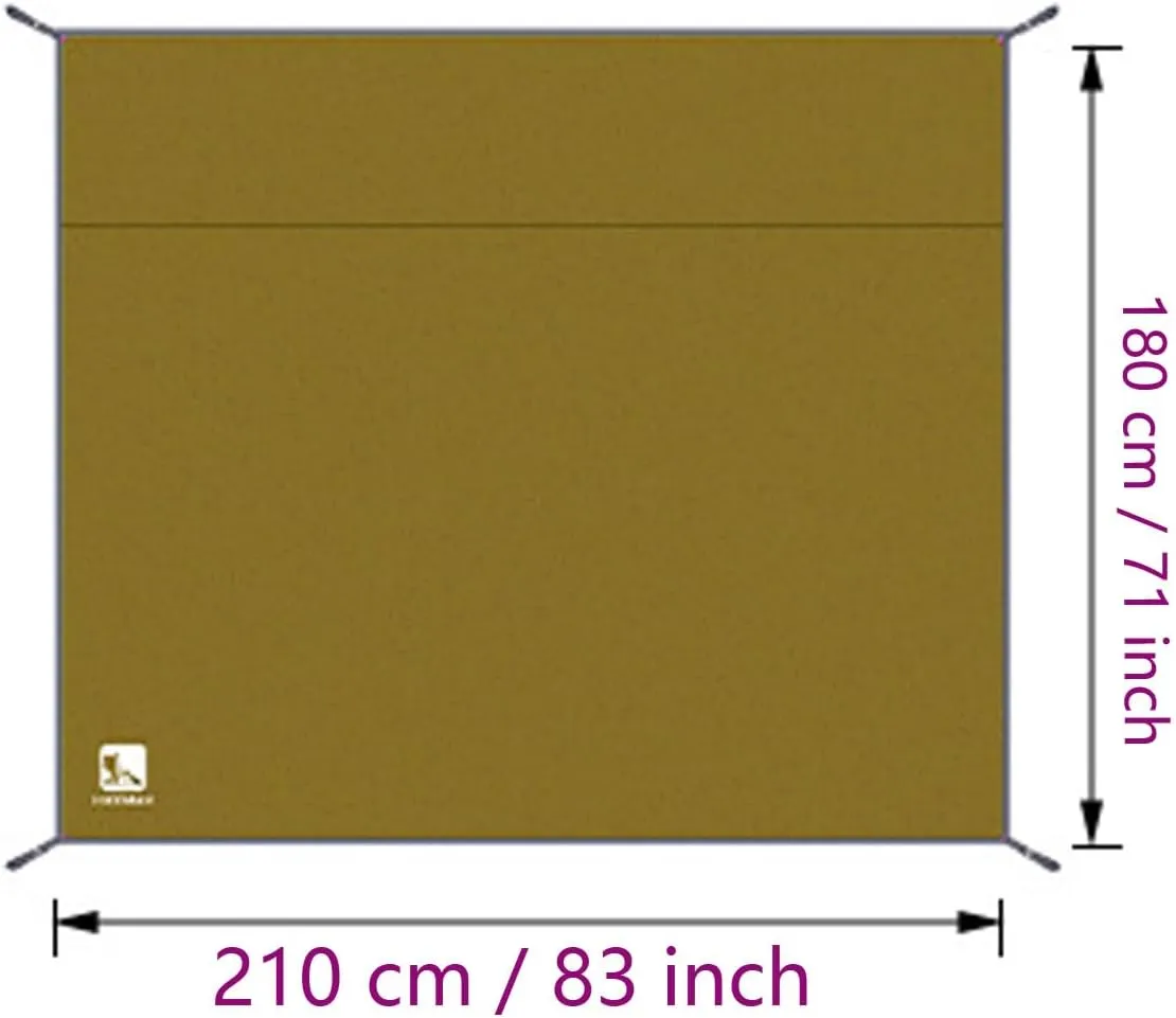 Bringsine Waterproof Camping Tent Tarp-95"x83",4 in 1 Multifunctional Tent Mat Footprint for Camping,Hiking and Picnic,Ultralight & Foldable Tent Stakes