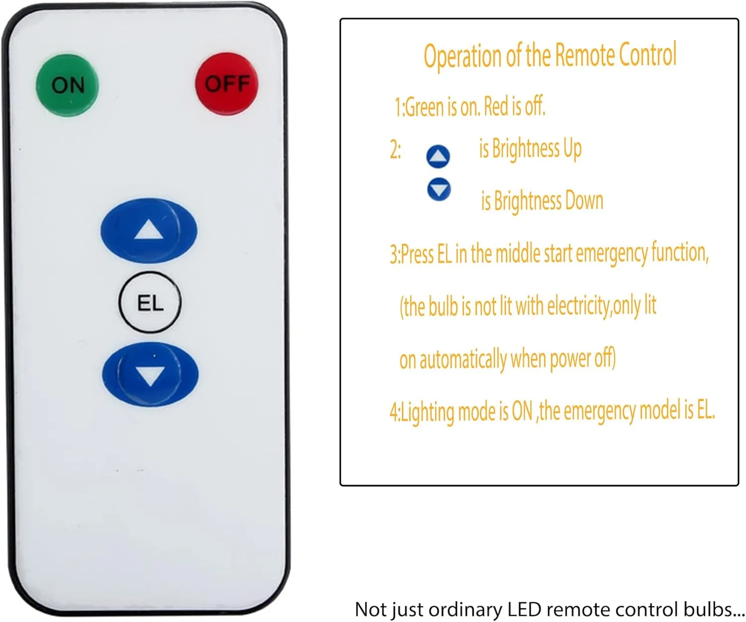 BSOD Rechargeable Light Bulbs, LED Magic Bulb with Remote Controller Warm White Emergency Lamp Without Electricity Battery Operated Light 7W Bulb E26 for Home Indoor Lighting (Warm White 2 Pack)