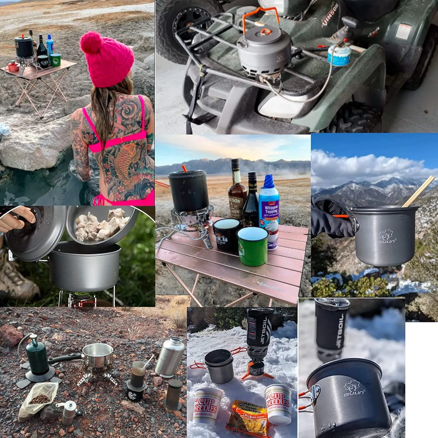 Bulin Backpacking Stove 3800W/5800W/6800W/18000W Camping Gas Stove Portable Camp Stove Folding Lightweight Windproof Propane Stove for Outdoor Camping Hiking