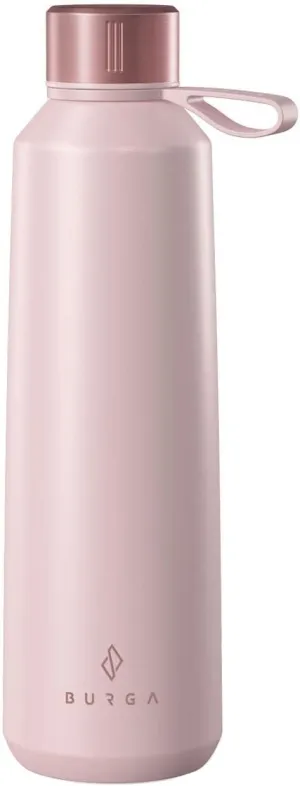 BURGA Insulated Water Bottle (17oz) – Stylish Stainless Steel Water Bottles – Durable Metal Water Bottle Stays Hot or Cold – Anti-Slip, Leak-Proof Reusable Water Bottle – Blush Pink Water Bottle