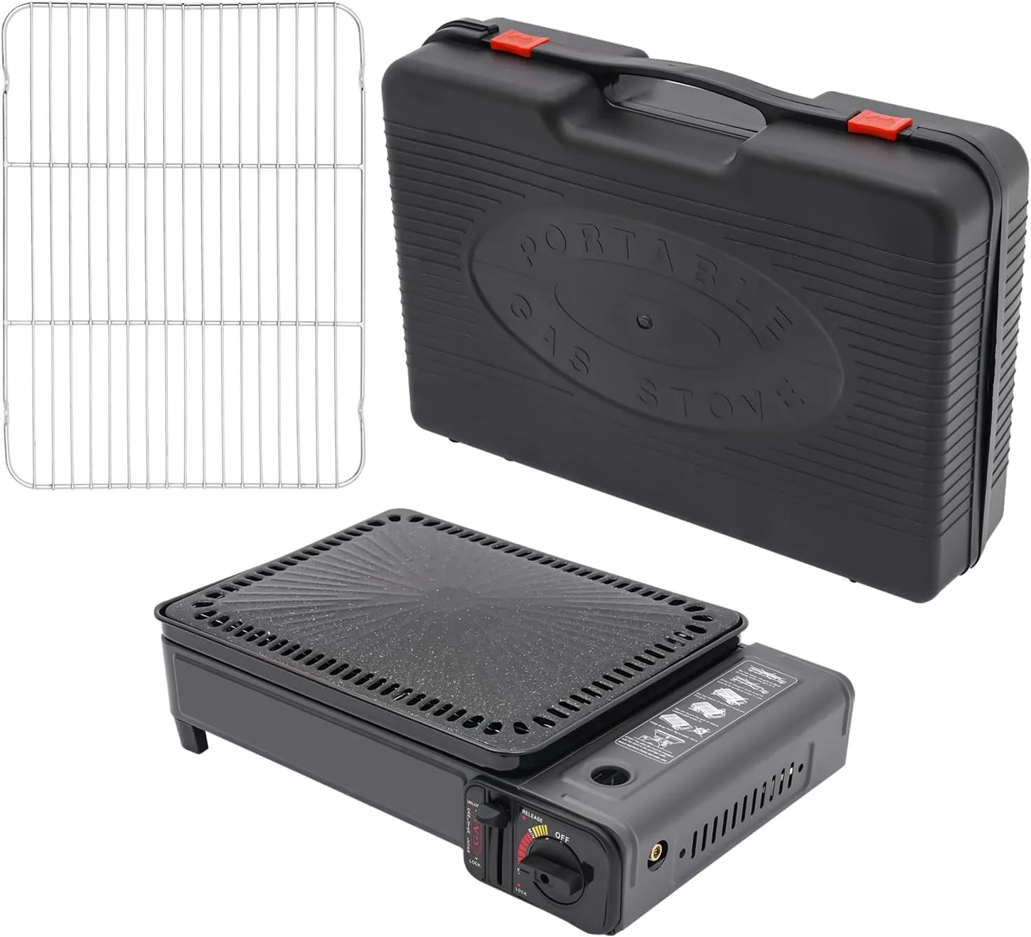Butane Grill Stove, Portable Camping Grill Gas Stove, Portable Butane Gas Stove
