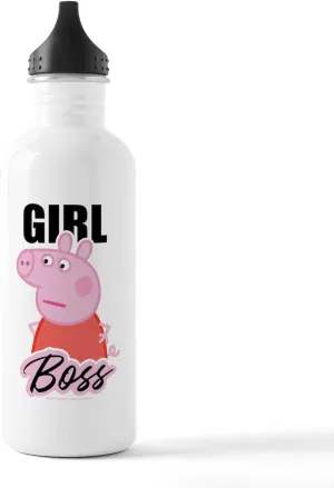 CafePress Peppa Pig Girl Boss Water Bottle 1.0L (34 oz) Stainless Steel Water Bottle