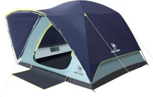 CAMEL CROWN Tents for Camping, 3/4/5/6 Person Waterproof Tent Skydome Camping Tent Easy Setup Backpacking Family Tents with Floor Mats and Attached Porch for Outdoor Hiking